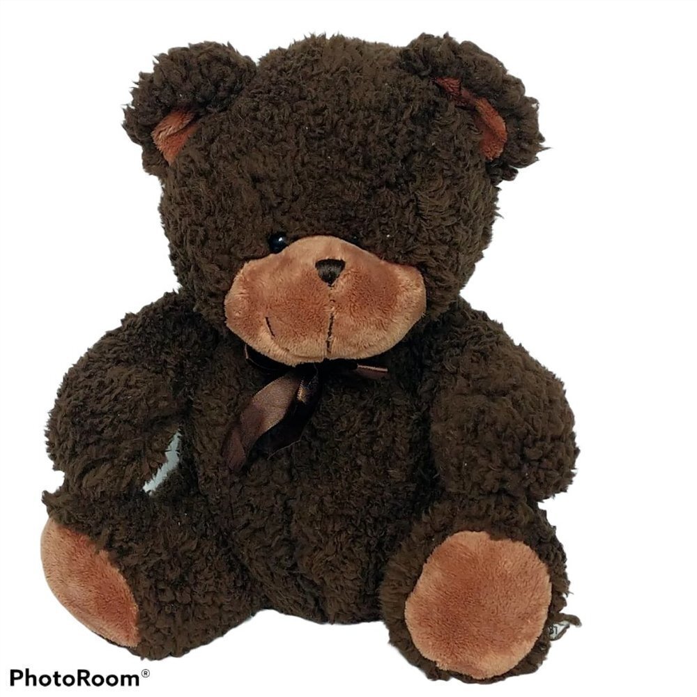 Napco Brown Teddy Bear Bow Plush 13 Inch